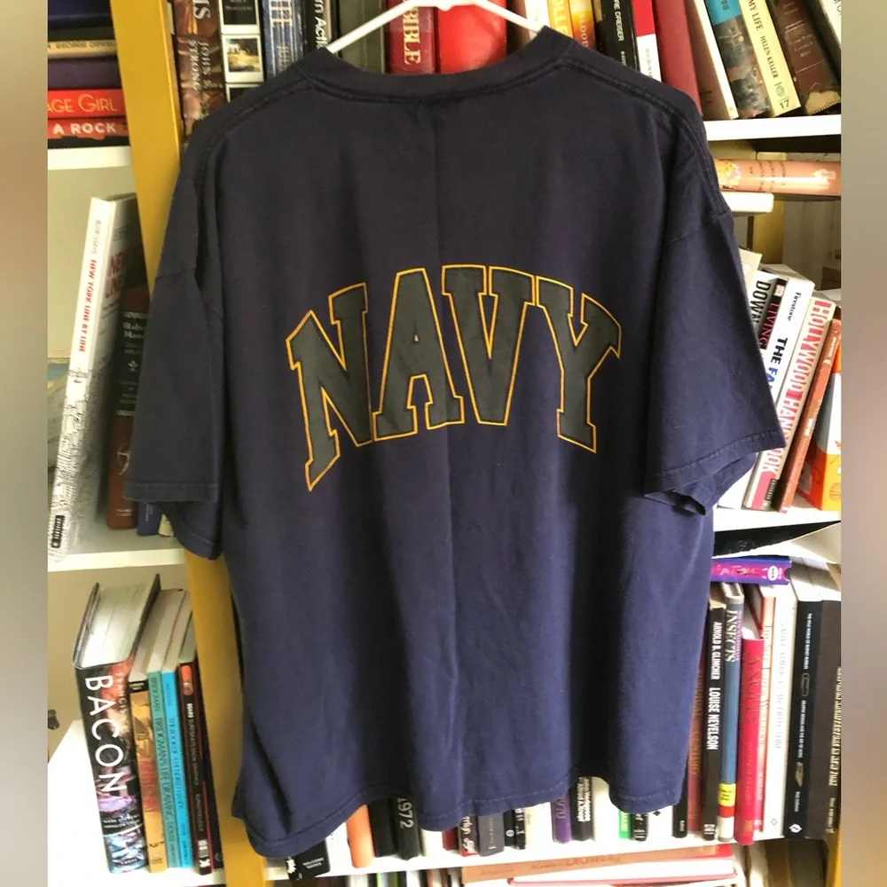 Vintage Navy Tee Shirt - Picture 2 of 4